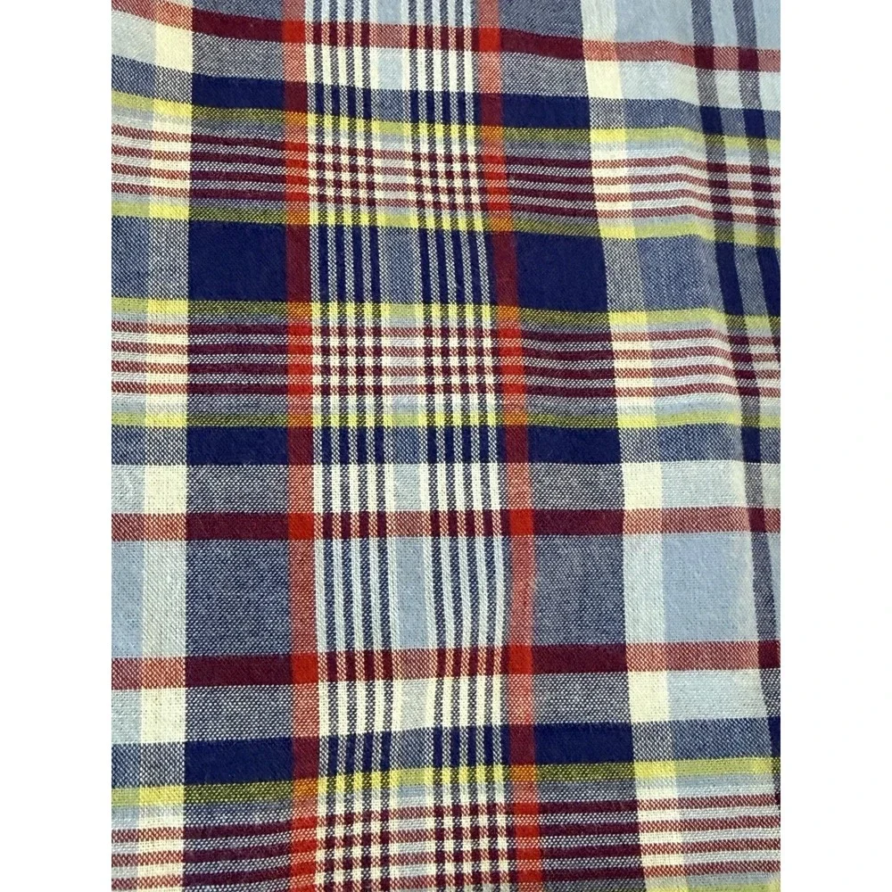 NWT Ralph Lauren Boys Short Sleeve Blue Red Plaid Button‎ Down Shirt M (10/12)